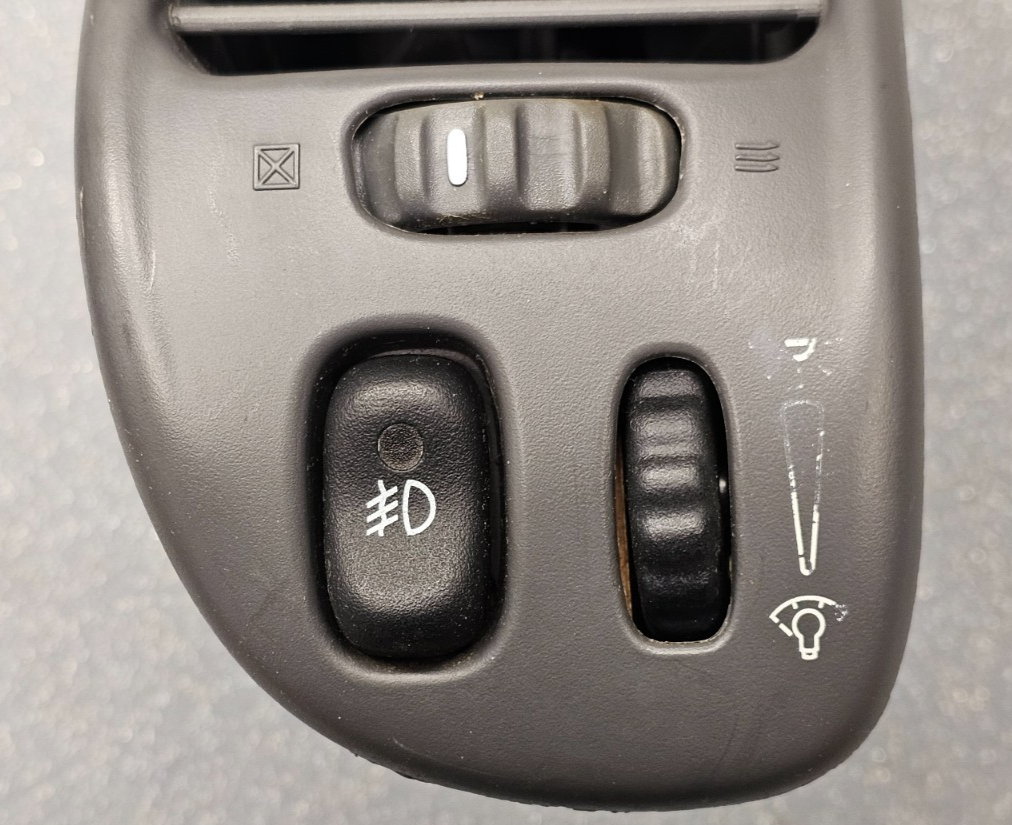 🔥99-04 Oldsmobile Alero Dash Left Driver Air Vent Dimmer Fog Light Switch Gray