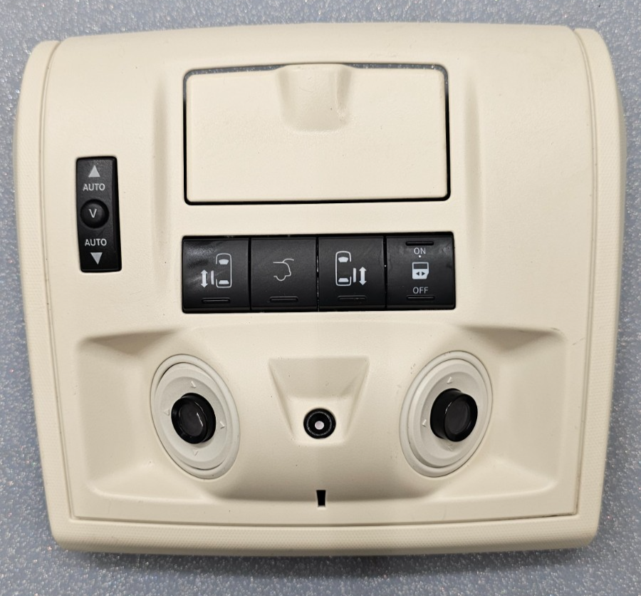 08-10 Town Country Grand Caravan Overhead Mini Console Dome Light Lamp Roof Tan