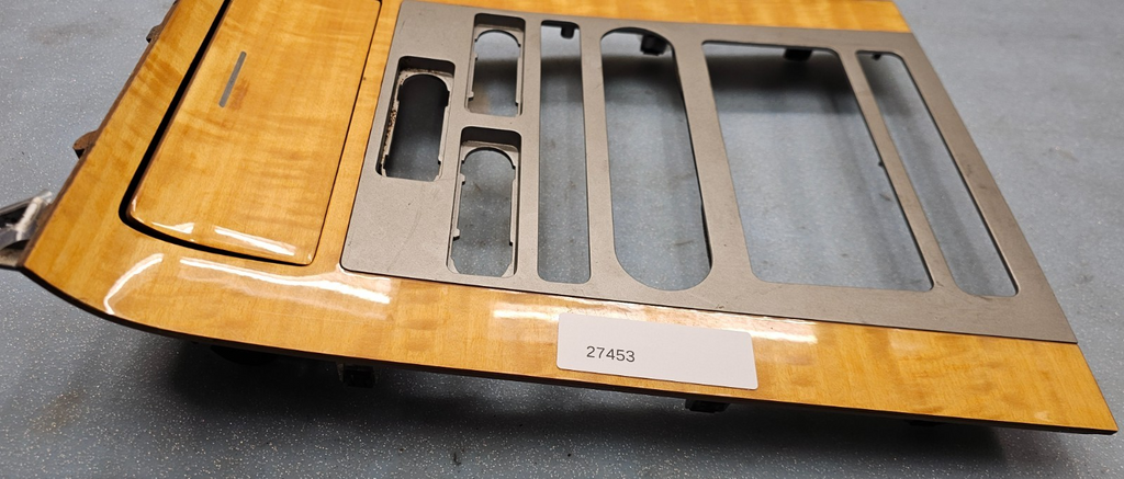🔥07-10 Lincoln Navigator DASH AM FM RADIO DISPLAY BEZEL TRIM PANEL WOOD/SILVER