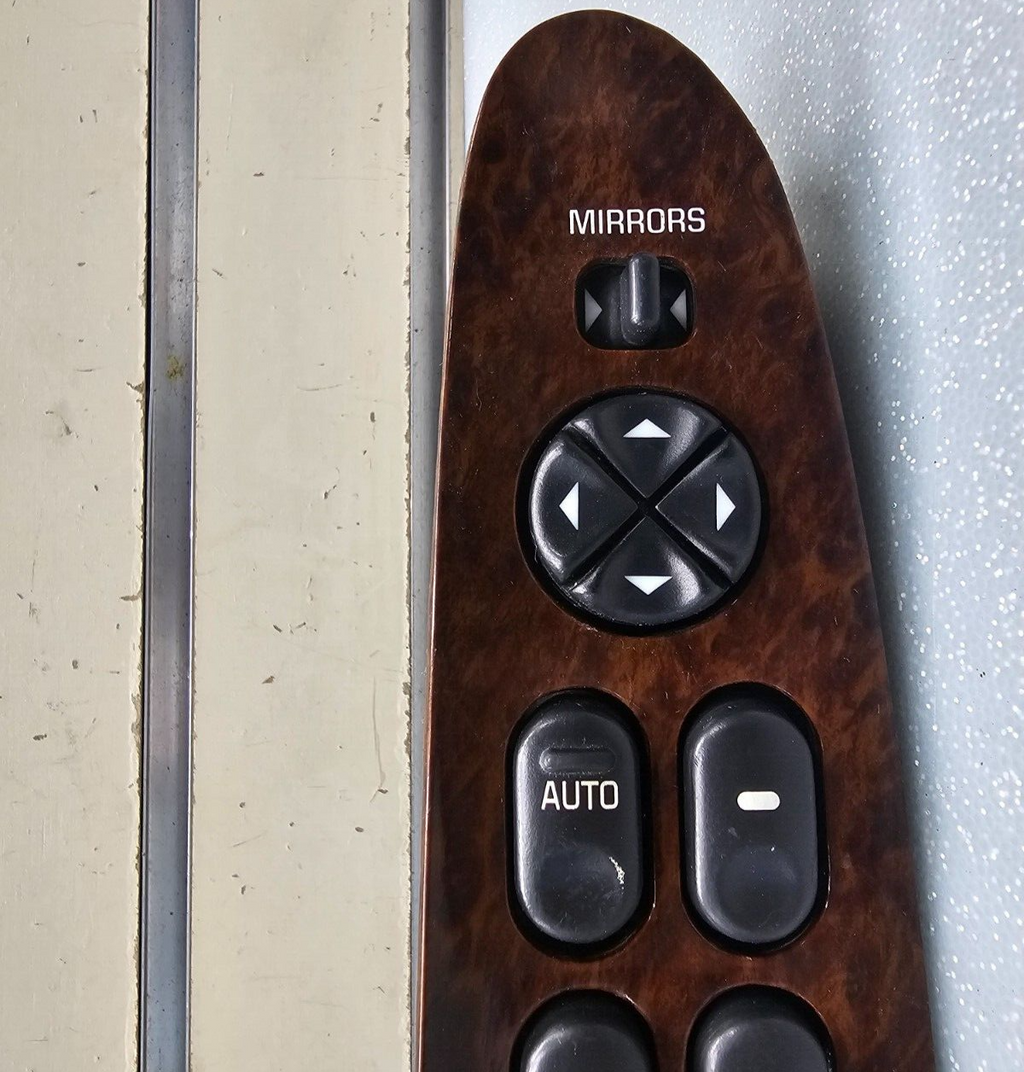 🔥97-05 Century Regal Left Driver aster Power Window Mirror Switch Assembly Wood