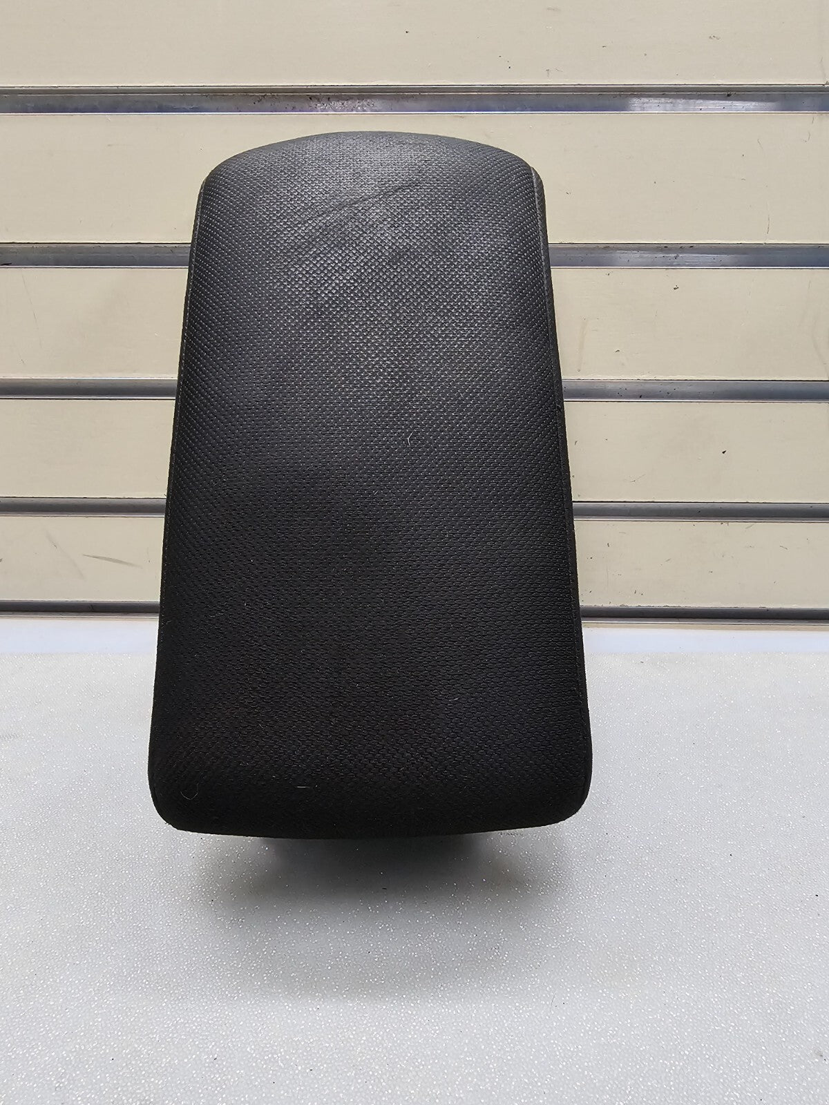 08-13 Nissan Rogue Front Center Console Storage Armrest Lid Cover Cloth Graphite