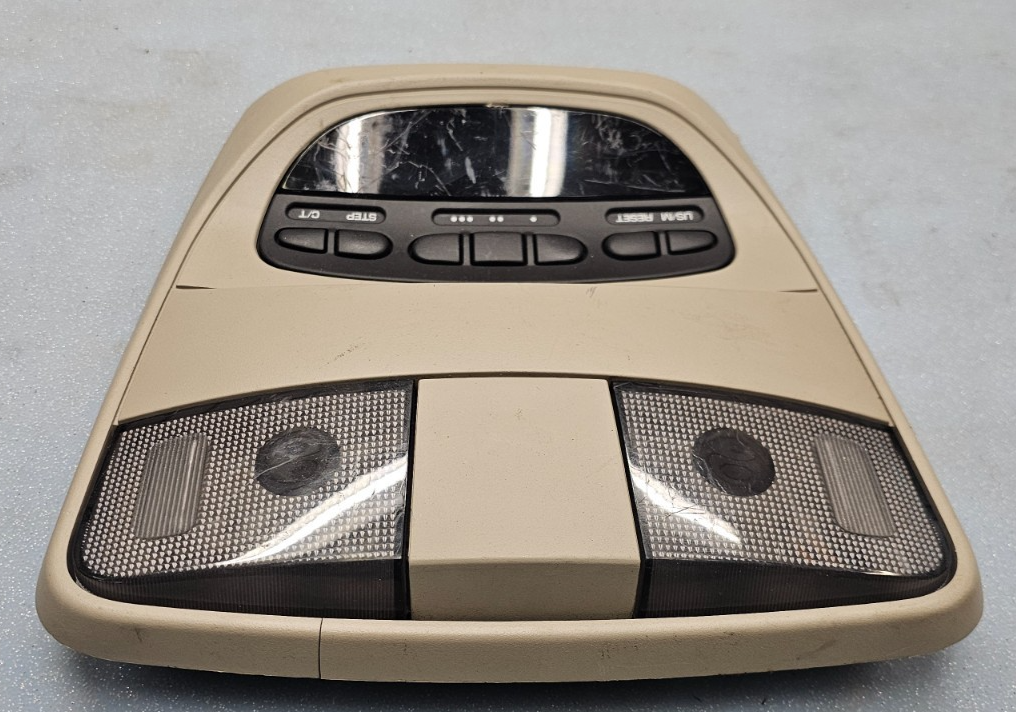 🔥05-11 Durango Dakota Overhead Console Roof Dome Light Storage Compartment Tan
