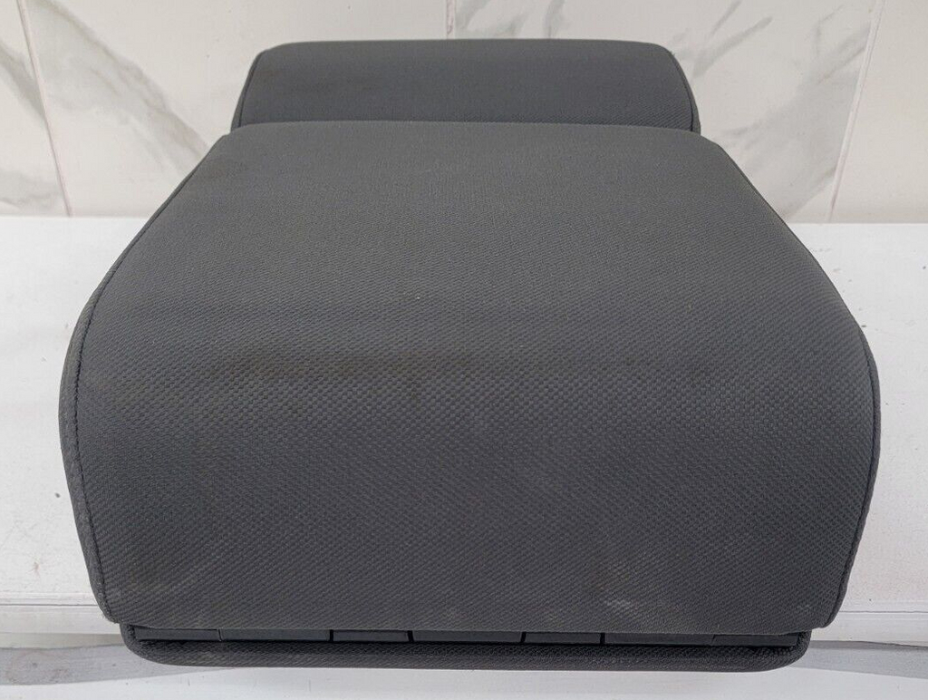 04-08 Ford F-150 Jump Seat Center Console Armrest Cup Holder Cloth Dark Gray JS1