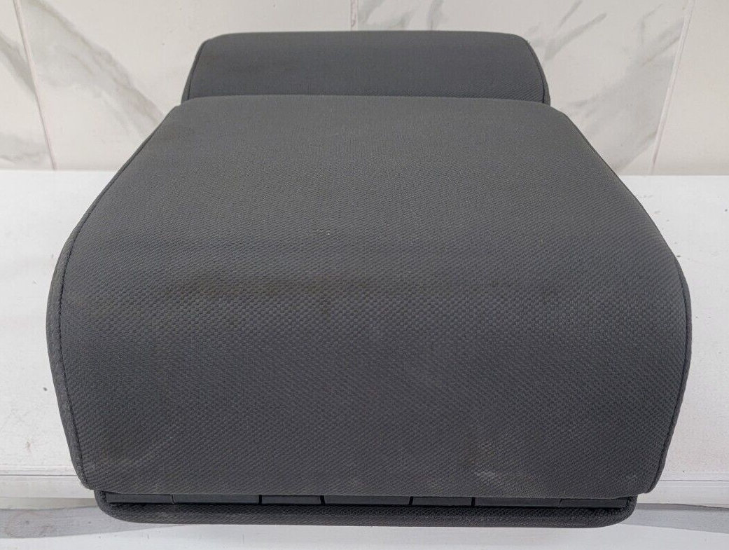 04-08 Ford F-150 Jump Seat Center Console Armrest Cup Holder Cloth Dark Gray JS1