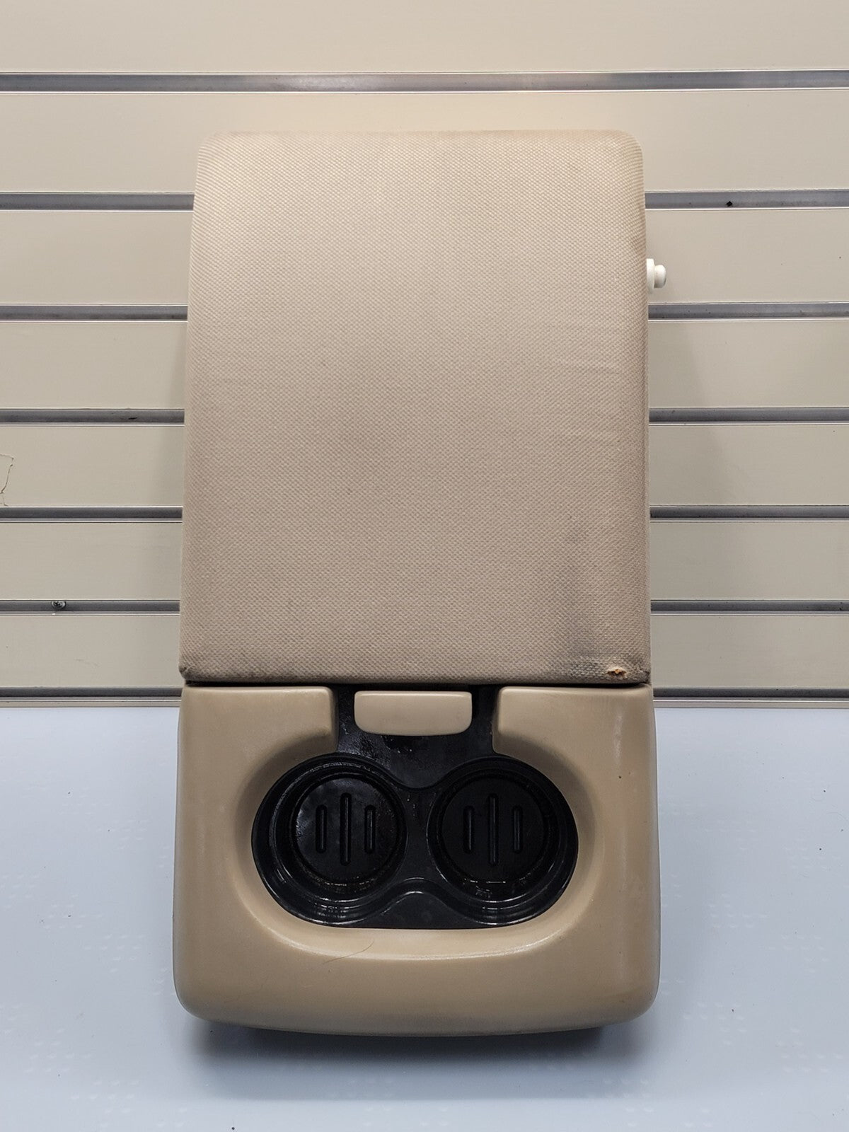 04-08 Ford F-150 Jump Seat Center Console Armrest w/2 Cup Holder Cloth Tan JS1