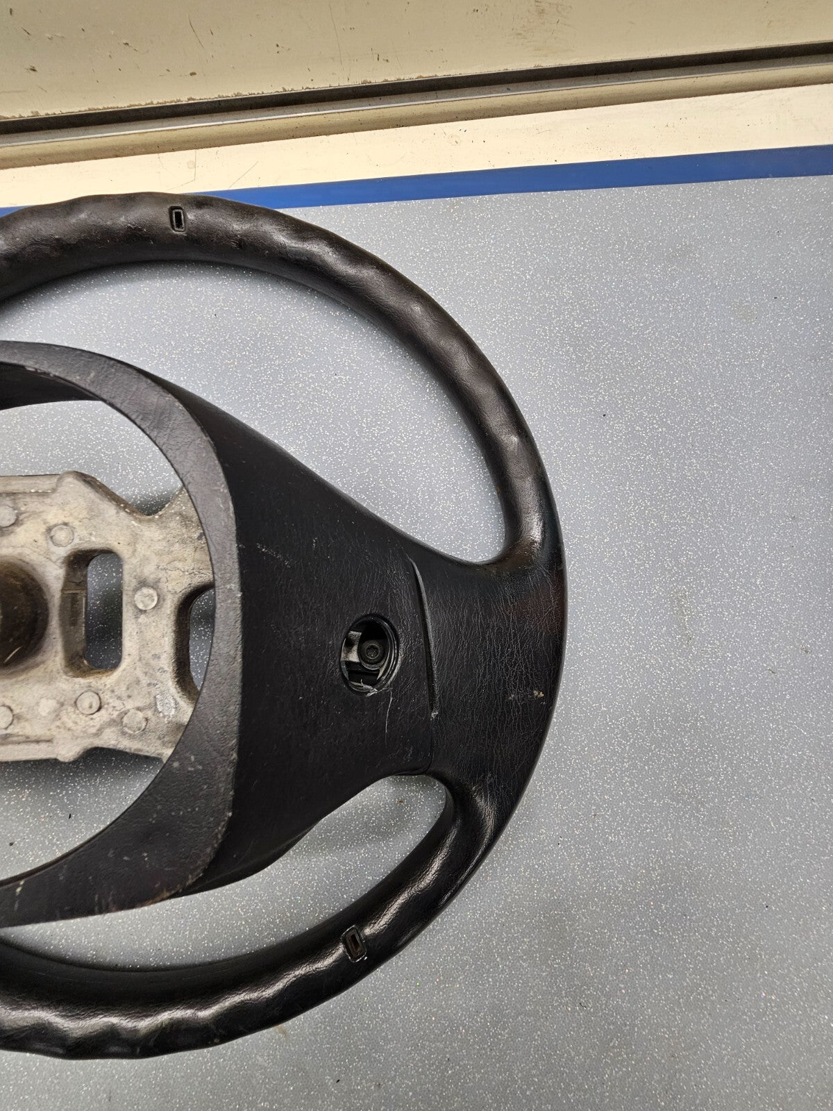 🔥1997-2003 Ford F-150 F-250 EXPEDITION Leather Steering Wheel Cruise Black OEM