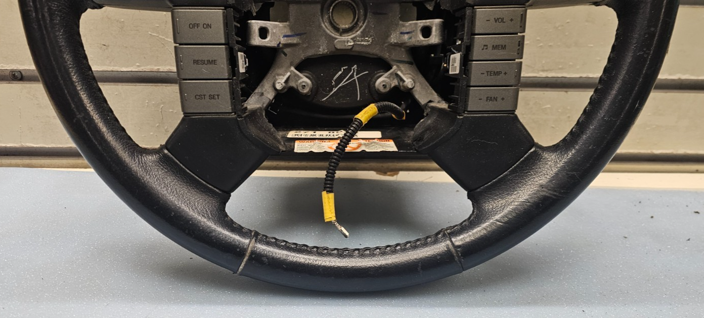 🔥04-08 Ford F-150 Leather Left Driver Steering Wheel Cruise Control Black OEM