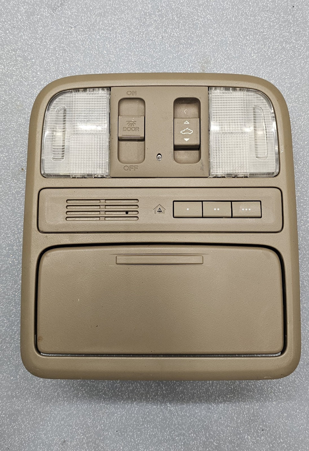 🔥09-15 Pilot Overhead Console Homelink Sunroof Dome Map Light Lamp Storage Tan