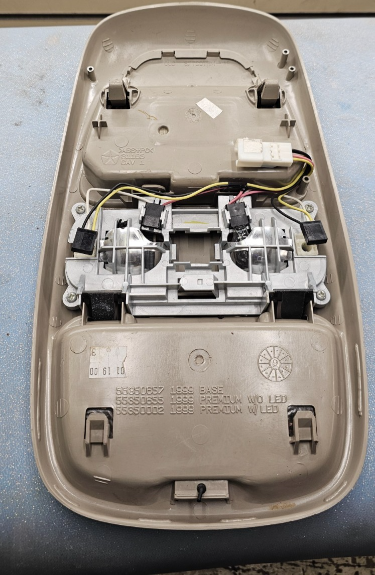 🔥98-01 Dodge Ram 1500 2500 Overhead Console Storage Dome Map Light Lamp TAN