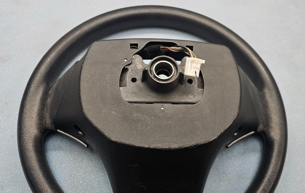 07-09 Elantra Left Driver Steering Column Wheel 9P Cruise Control Leather Black