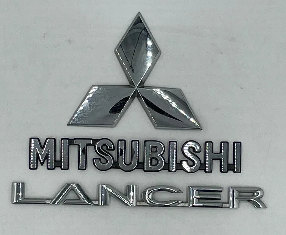 08-17 MITSUBISHI LANCER CHROME REAR TAILGATE NAMEPLATE EMBLEM LOGO SYMBOL BADGE