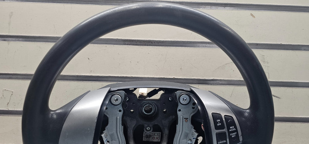 07-09 Elantra Left Driver Steering Column Wheel 9P Cruise Control Leather Black