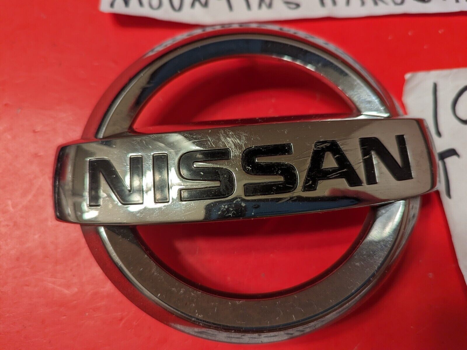 🔥09-14 NISSAN MURANO FRONT UPPER GRILLE EMBLEM LOGO BADGE FACTORY SILVER OEM