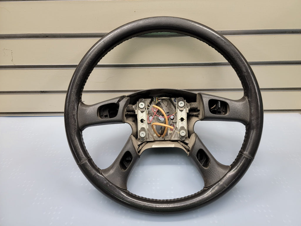 🔥03-06 SILVERADO SIERRA YUKON TAHOE SUBURBAN STEERING WHEEL LEATHER BLACK