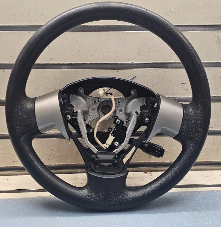 🔥09-13 TOYOTA MATRIX COROLLA FRONT STEERING COLUMN WHEEL ASSEMBLY BLACK LEATHER