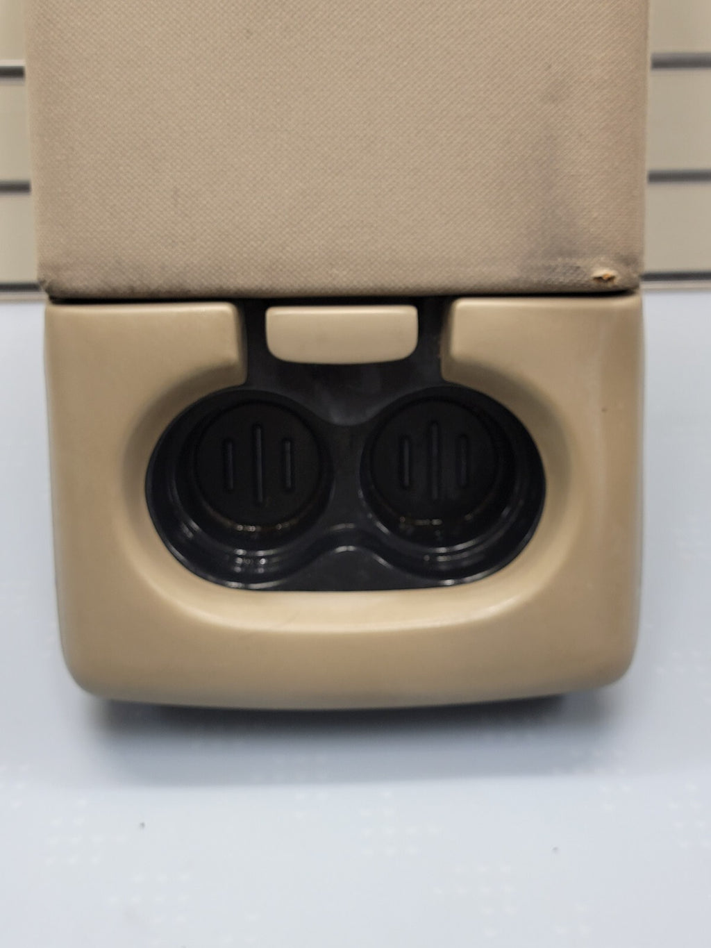 04-08 Ford F-150 Jump Seat Center Console Armrest w/2 Cup Holder Cloth Tan JS1