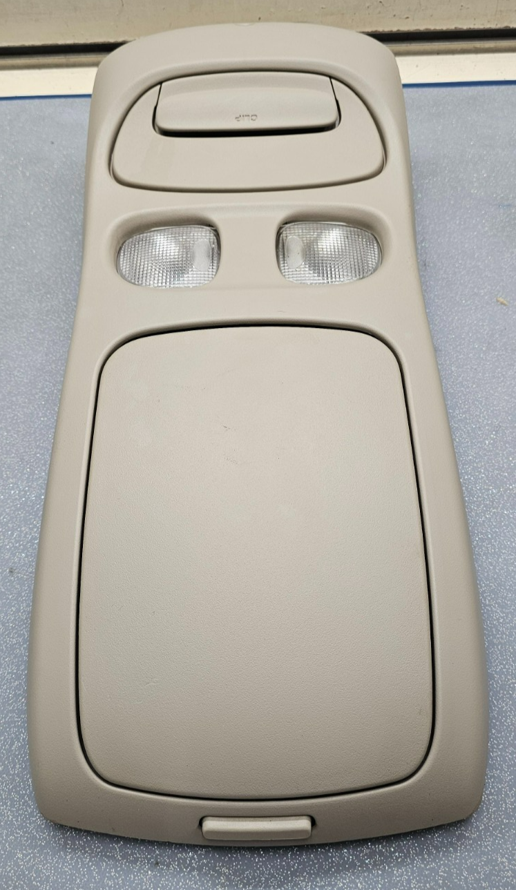 🔥01-03 Dakota Sunroof Overhead Console DOME Map Light Lamp Storage Assembly TAN