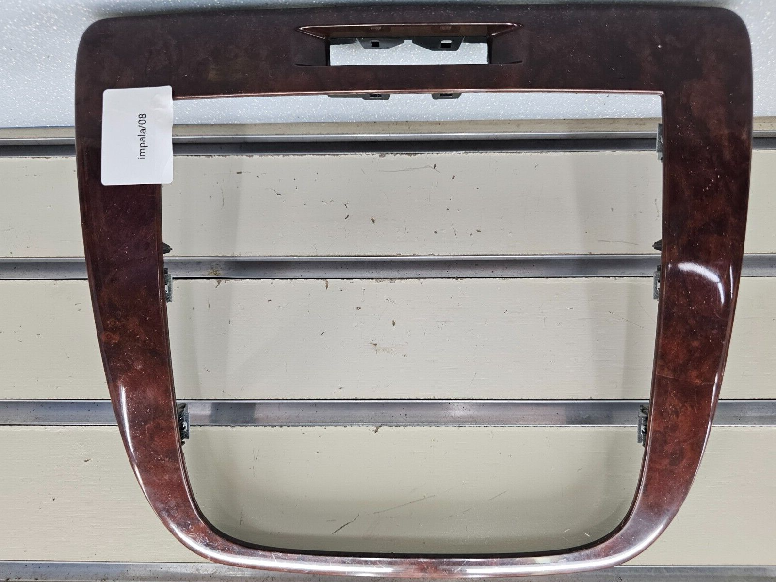 06-13 Chevy Impala Center Dash AM FM Radio Stereo Trim Panel Bezel Woodgrain OEM