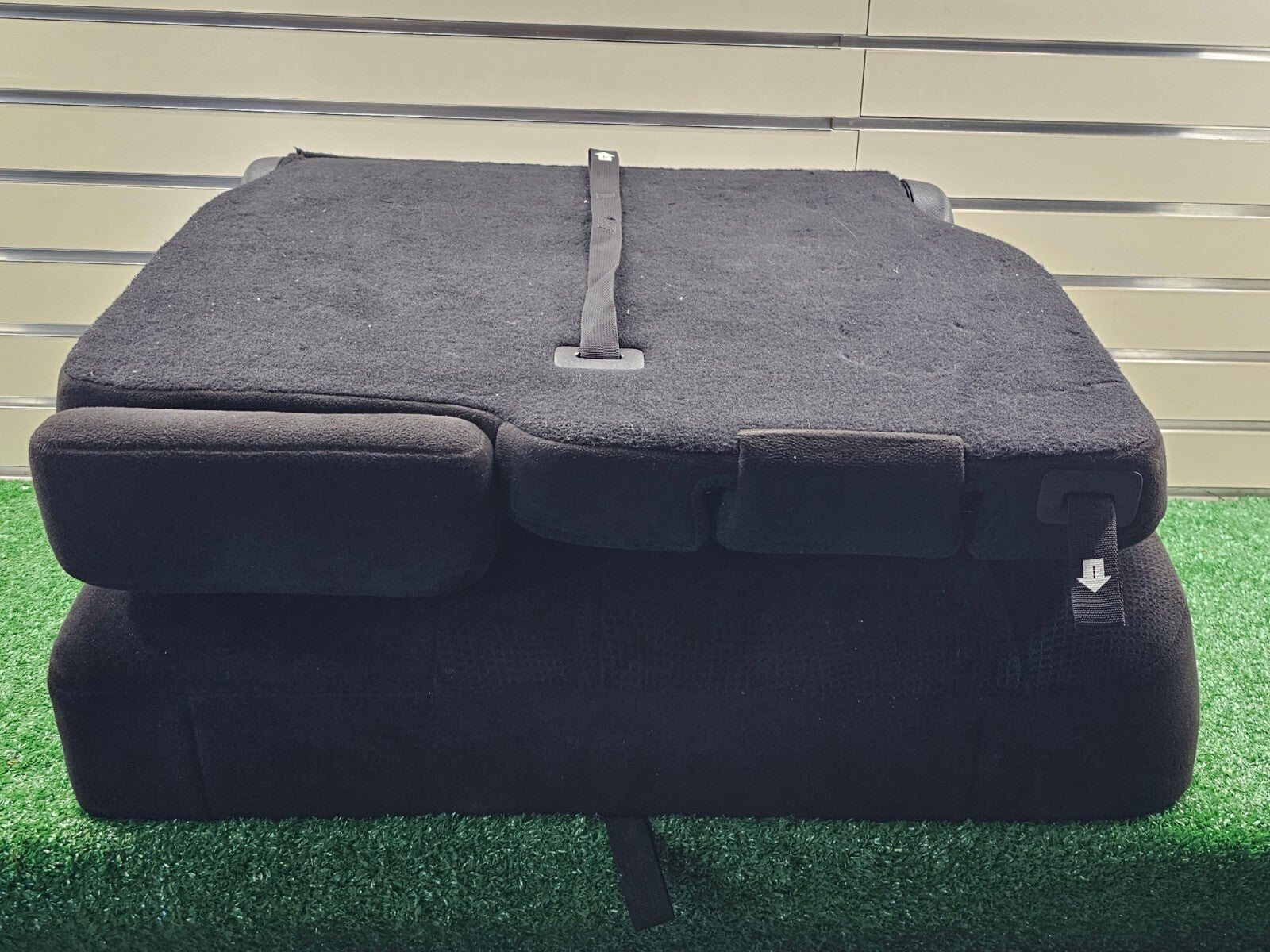 🔥11-14 DODGE GRAND CARAVAN 3RD ROW REAR SEAT LEFT DRIVER CUSHION CLOTH GRAY