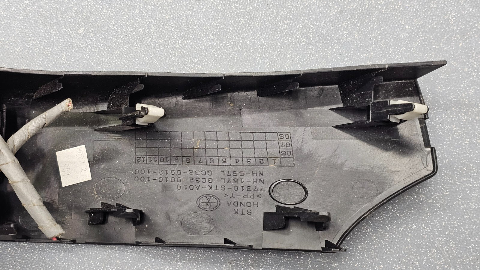 10-12 Acura RDX Front Left Driver Master View Mirror Control Switch Bezel Black