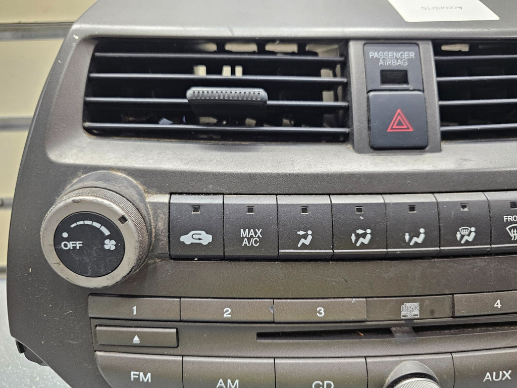 🔥08-12 HONDA ACCORD DASH AM FM RADIO STEREO CD PLAYER RECEIVER OEM