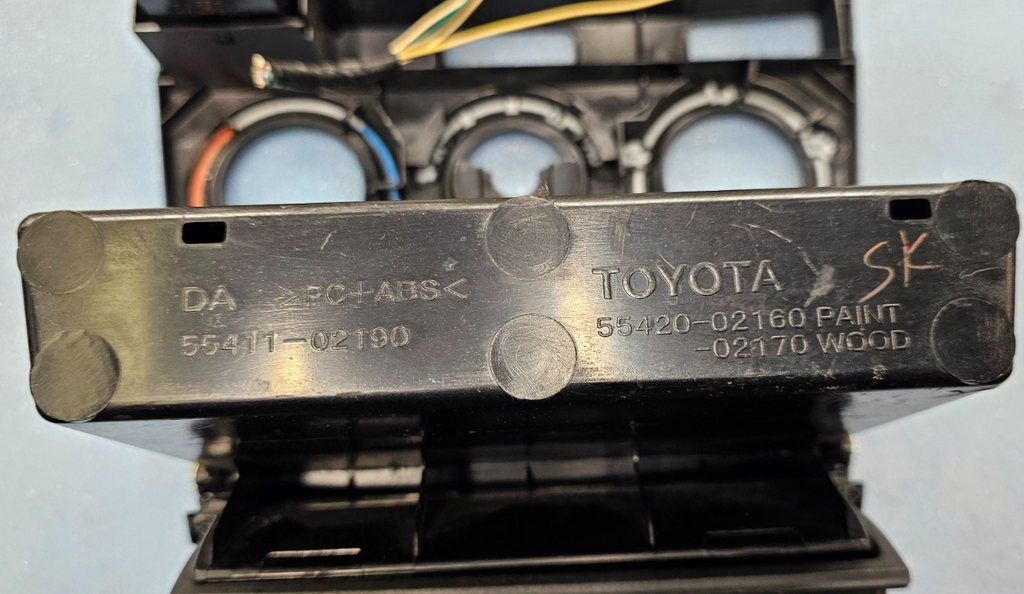 🔥03-08 TOYOTA COROLLA CENTER DASH CLIMATE CONTROL BEZEL TRIM PANEL WOOD OEM