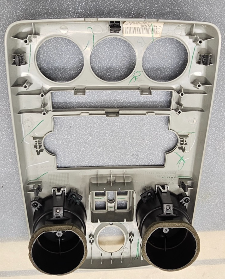 06-10 PT Cruiser Dash AM FM Radio Stereo Display Bezel Trim Panel Climate Silver
