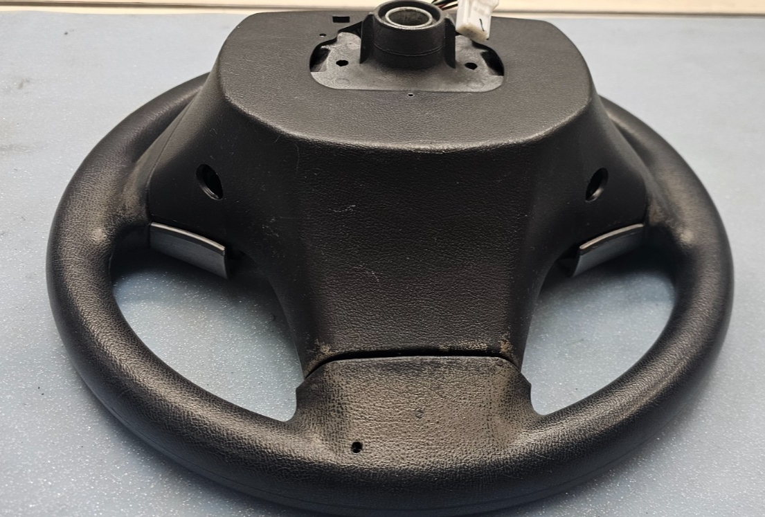 07-09 Elantra Left Driver Steering Column Wheel 9P Cruise Control Leather Black