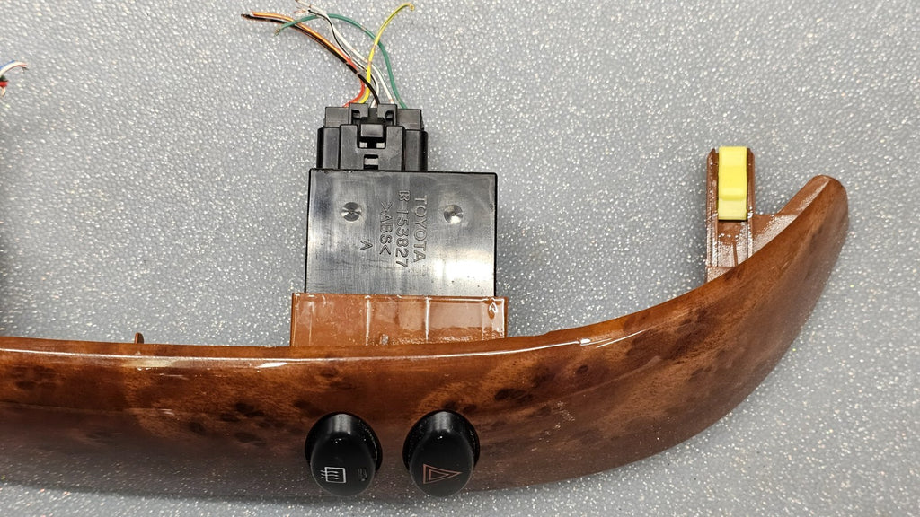🔥04-10 Toyota Sienna Dash Hazard Defrost Light Door Switch Trim Bezel Wood