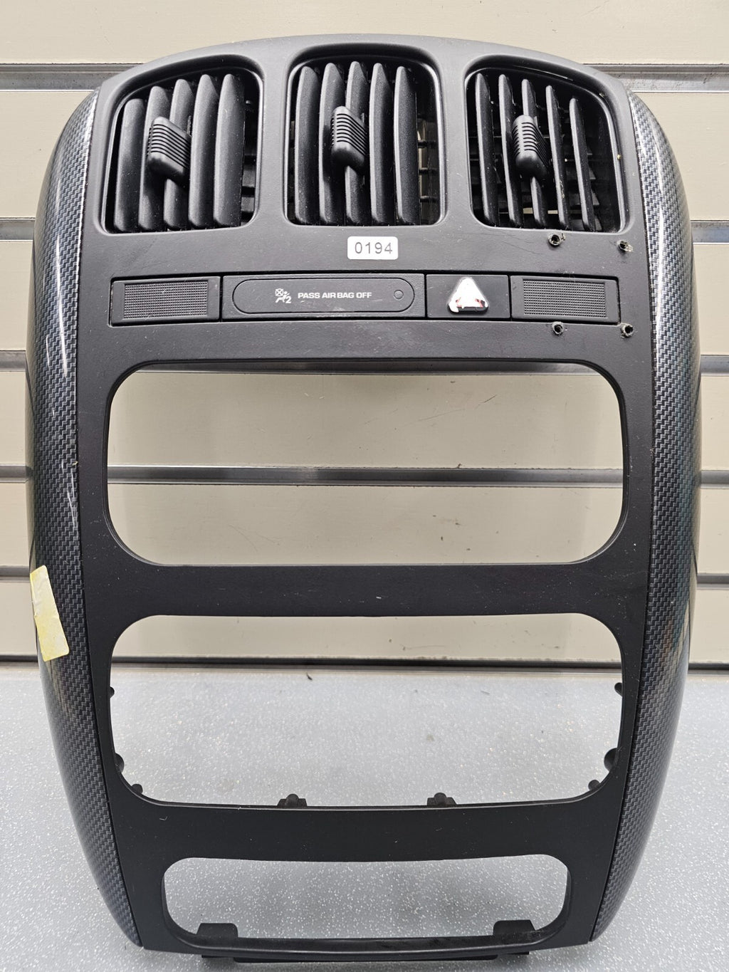 01-07 Caravan Town & Country Voyager Dash Radio Climate TRIM Bezel Carbon BLACK