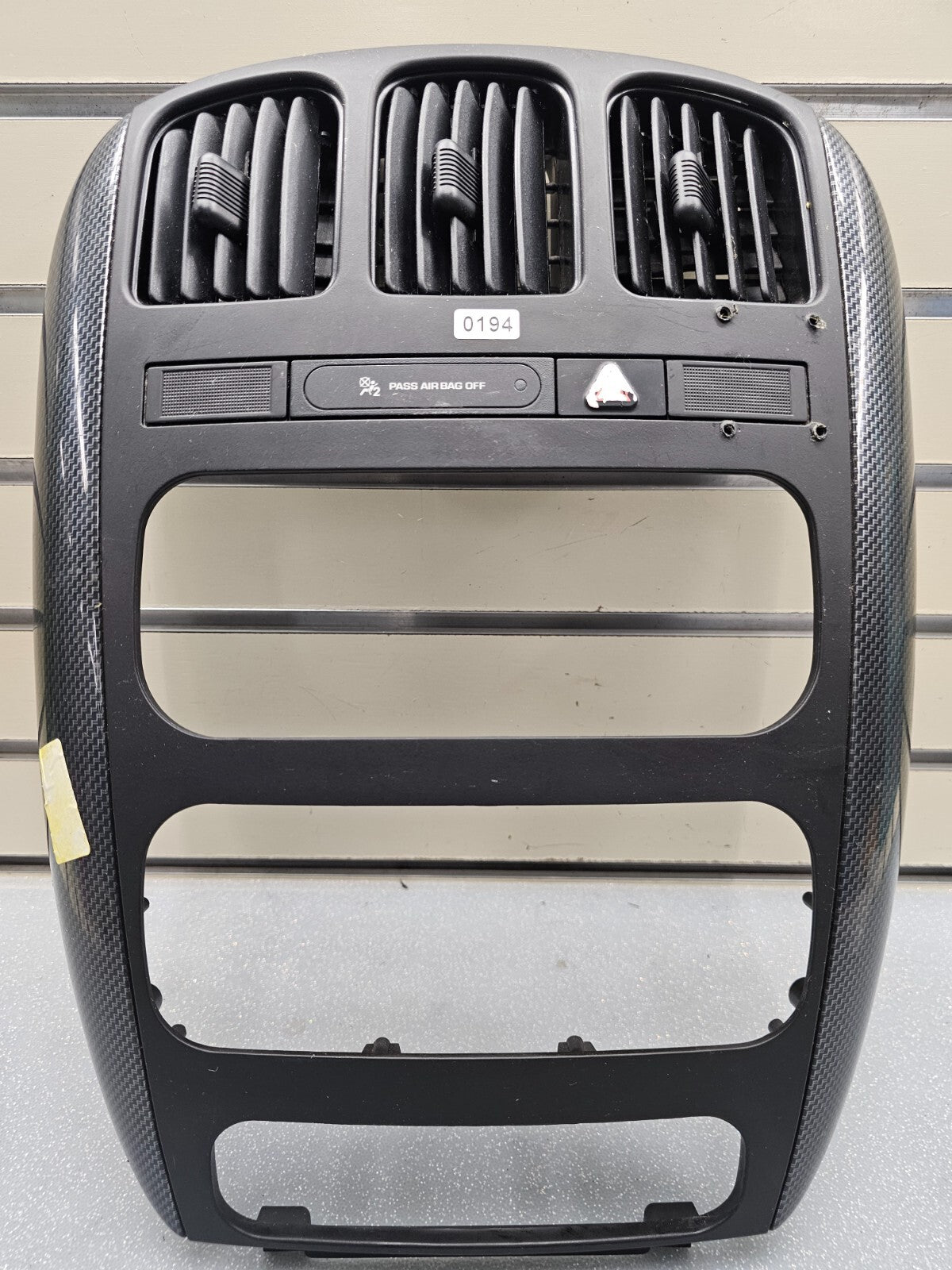 01-07 Caravan Town & Country Voyager Dash Radio Climate TRIM Bezel Carbon BLACK