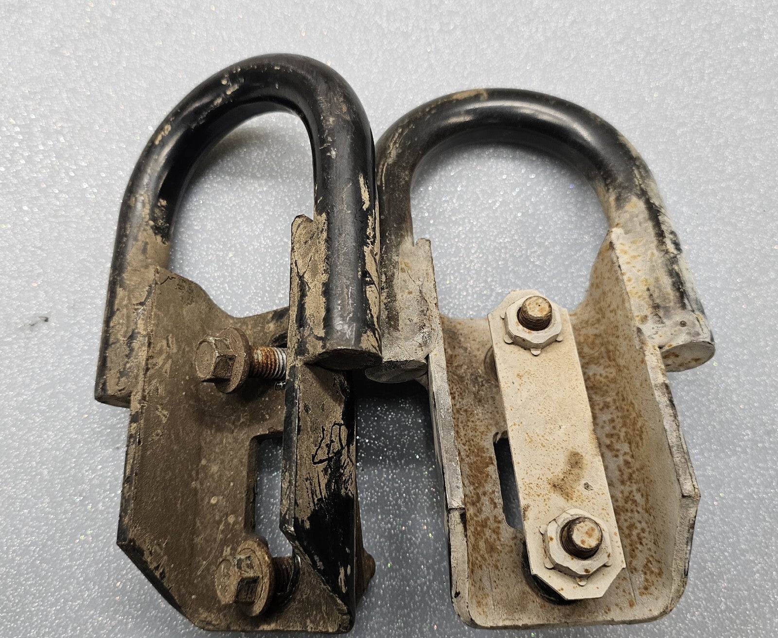🔥04-14 Ford Expedition Front Tow Hook Pair Set w/ Hardware Black OEM F150