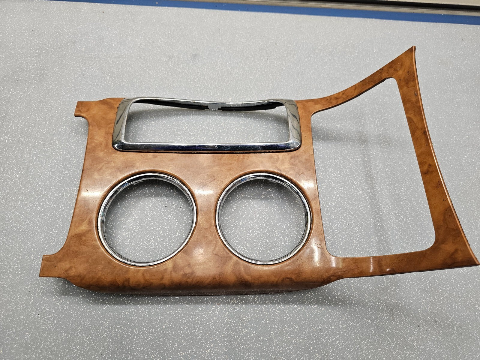 08-12 Enclave Center Console Floor Shifter Shift Bezel Trim Panel Assembly Wood
