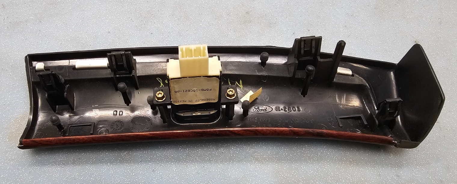 🔥95-02 Grand Marquis Rear Defrost Switch Bezel Trip Panel Wood OEM