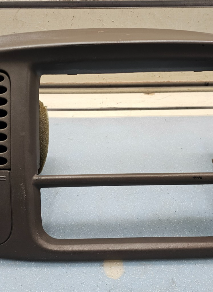 🔥97-03 Ford F150 Center Dash FM Radio Climate Trim Stereo BEZEL Panel DK TAN B1