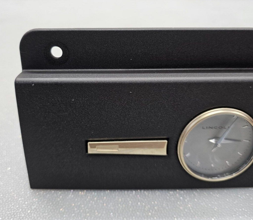 2003-2011 LINCOLN TOWN CAR DASH QUARTZ CLOCK FACTORY BLACK/GOLD ANALOG BEZEL OEM
