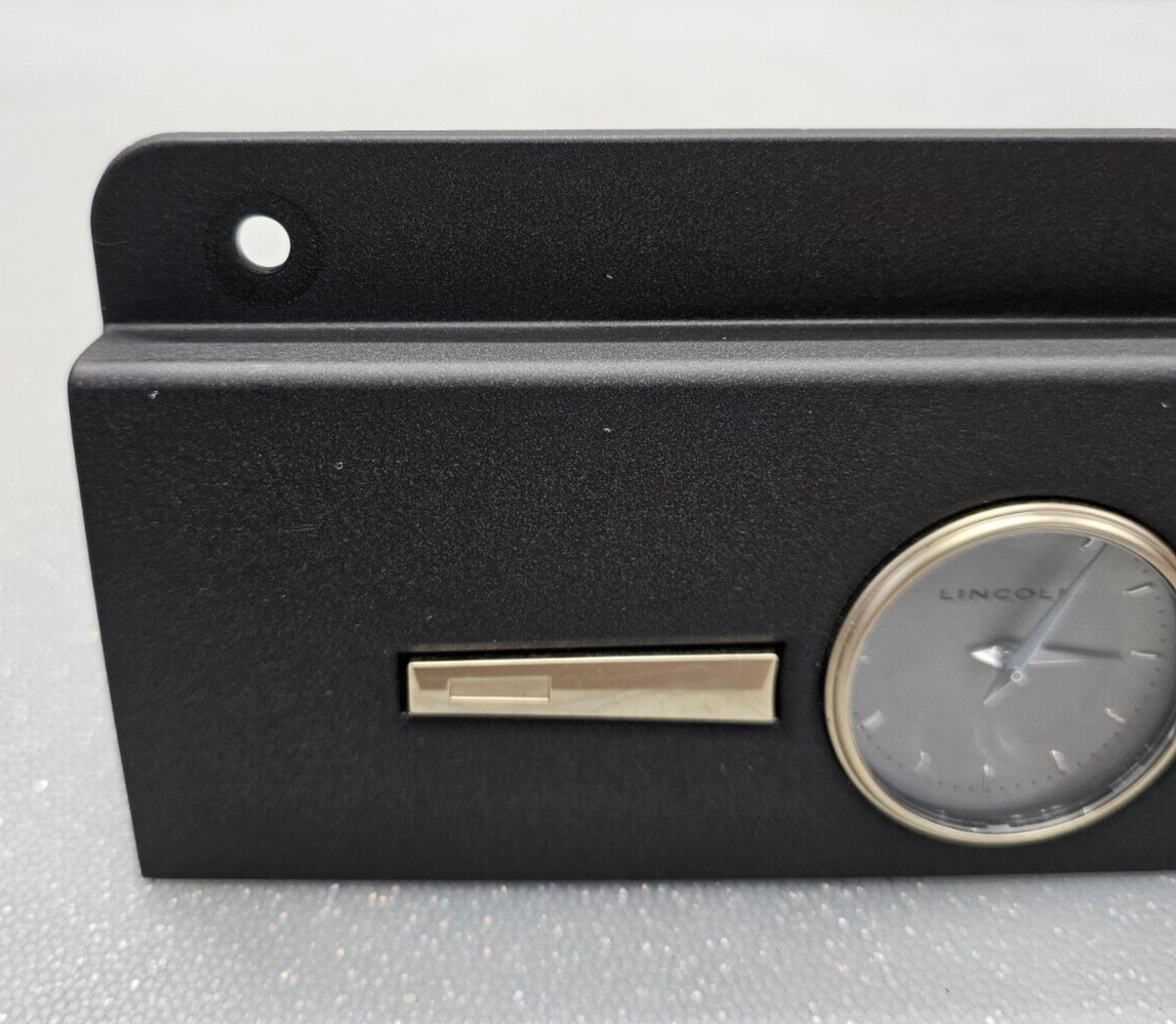 2003-2011 LINCOLN TOWN CAR DASH QUARTZ CLOCK FACTORY BLACK/GOLD ANALOG BEZEL OEM