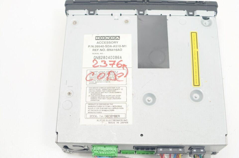 🔥2006-2007 HONDA ACCORD Navigation GPS DVD Rom W/CODE Assembly OEM