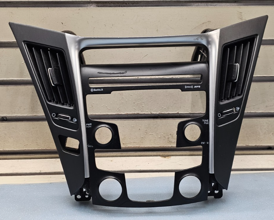 🔥11-14 Sonata Center Dash Radio Stereo Bezel Trim Panel Climate BLACK/SILVER