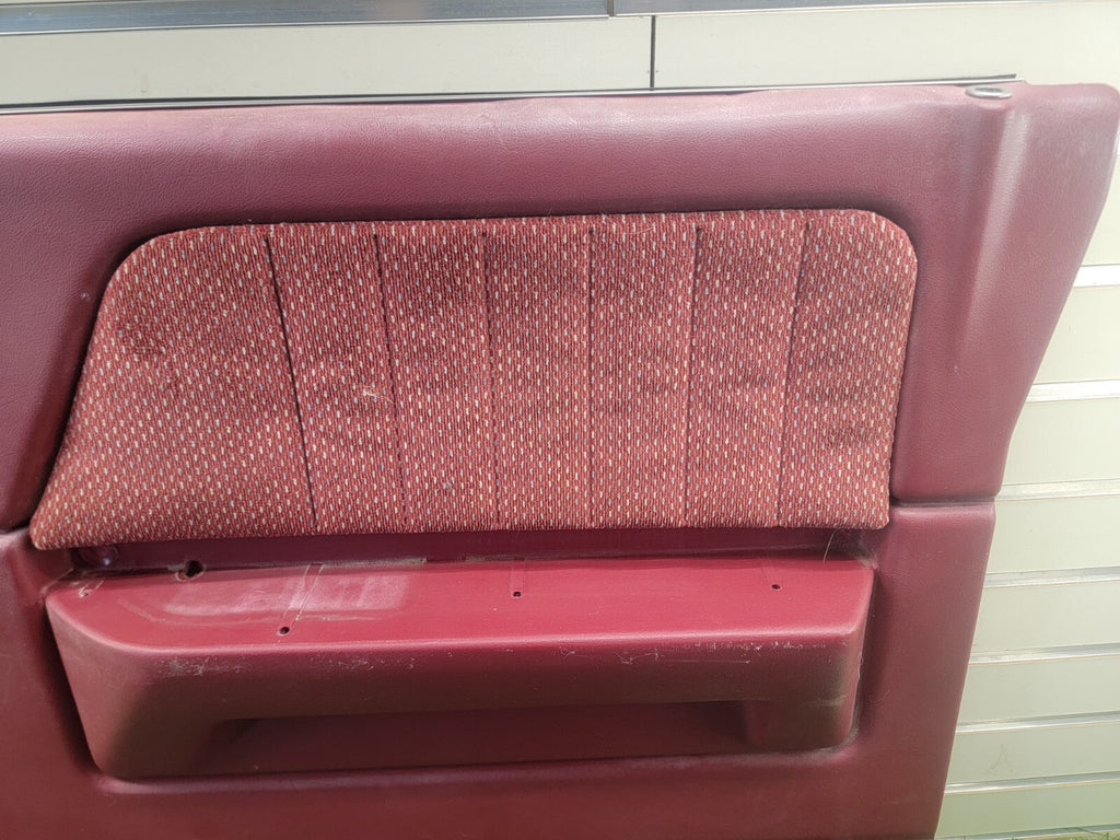 🔥87-96 Dodge Dakota PASSENGE Side Interior Trim Door Panel Manual Crank OEM Red