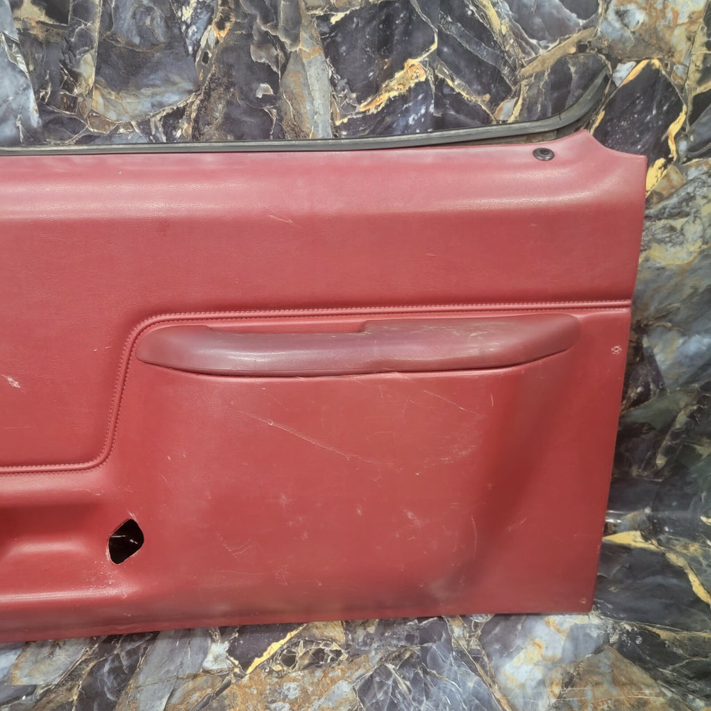 🔥87-91 Ford F-150 Bronco DOOR PANEL Front RIGHT Passenger 1/2 Half RED manual 1