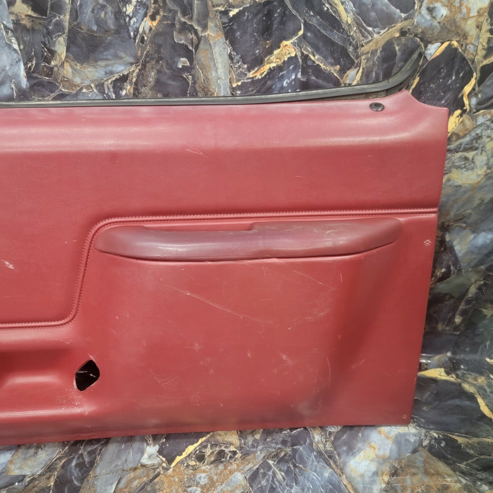 🔥87-91 Ford F-150 Bronco DOOR PANEL Front RIGHT Passenger 1/2 Half RED manual 1