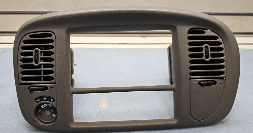 🔥97-03 Ford F150 F-150 Dash Radio Stereo Climate BEZEL Trim Panel Line TAN B1