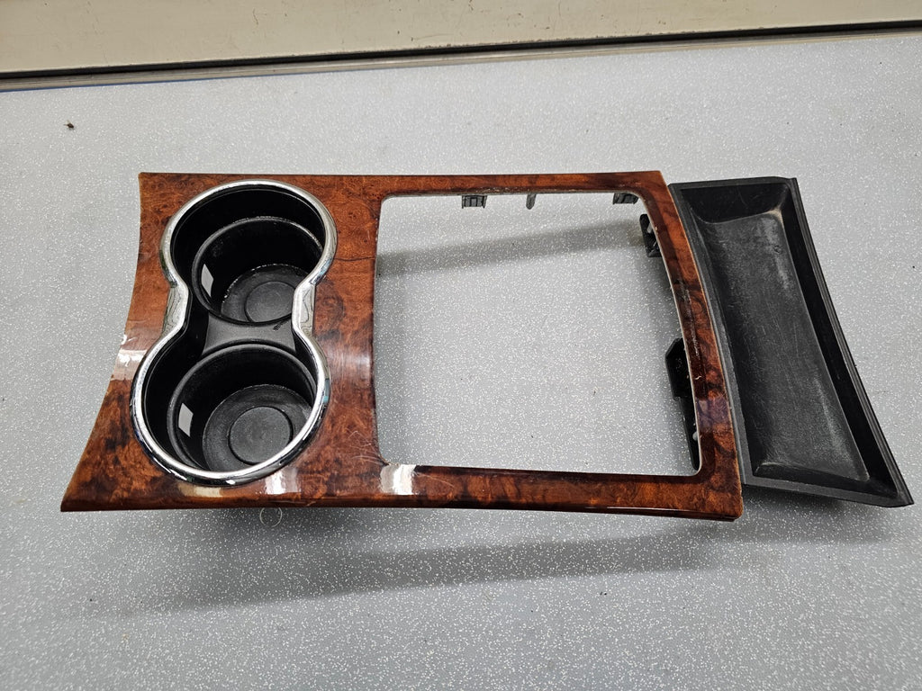 🔥08-10 CHRYSLER 300 CENTER CONSOLE SHIFTER BEZEL CUP HOLDER TRIM ASSEMBLY WOOD
