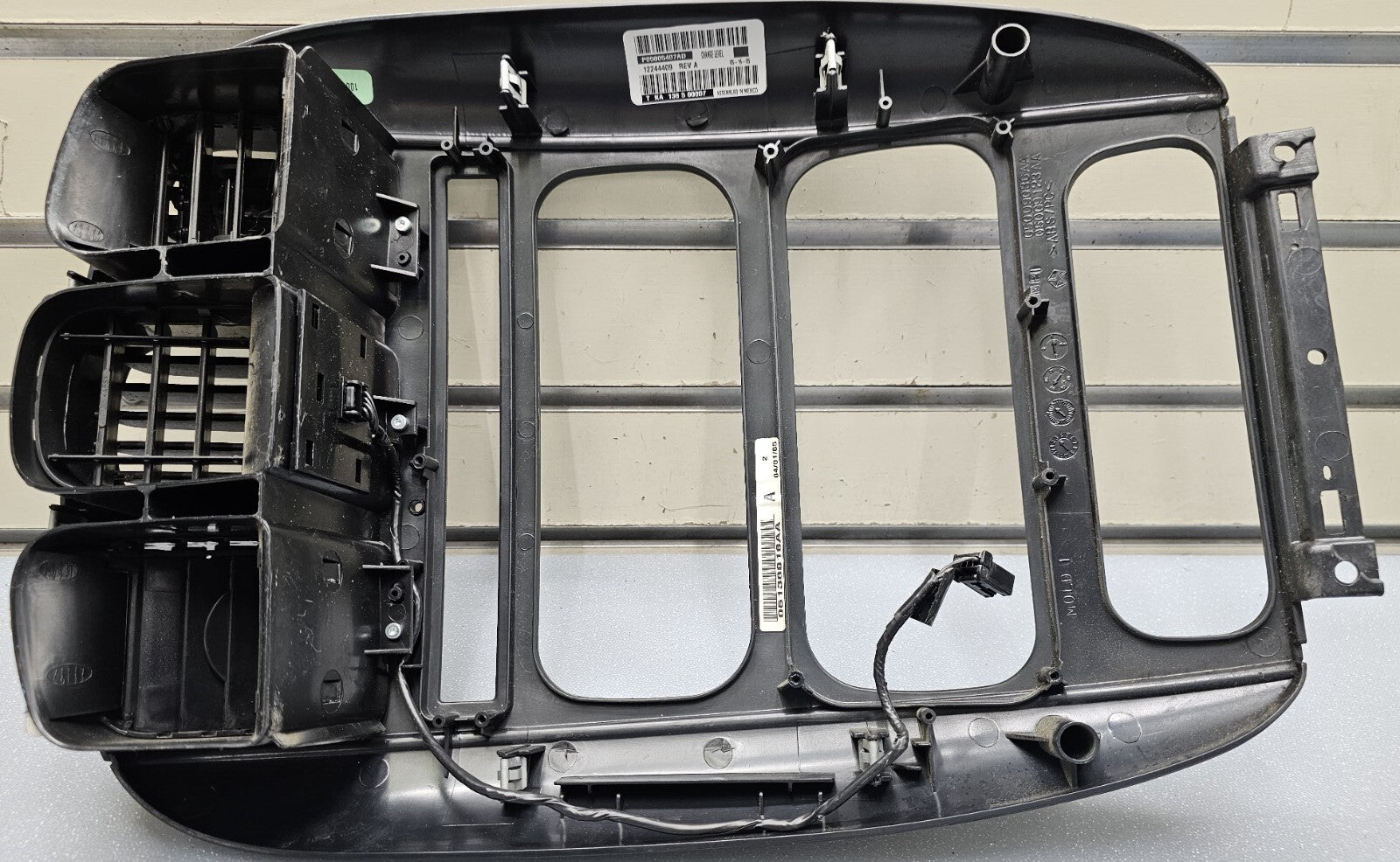 🔥01-07 Caravan Town & Country dash radio climate TRIM bezel Carbon Fiber Black