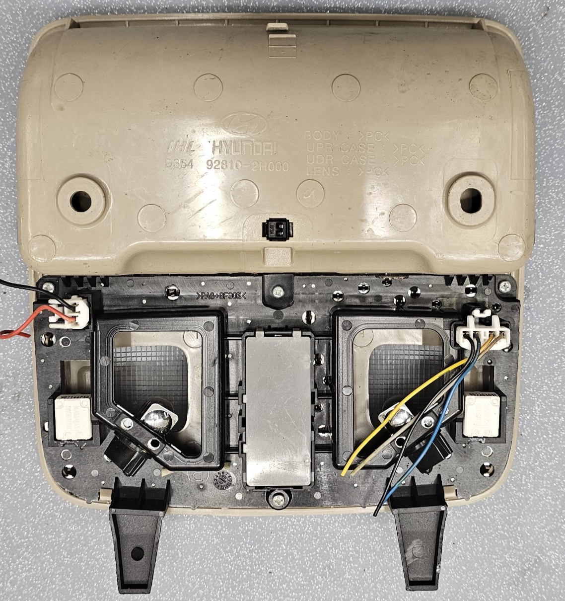 🔥07-10 Elantra Overhead Console Storage Display Dome Map Light Storage Tan OEM