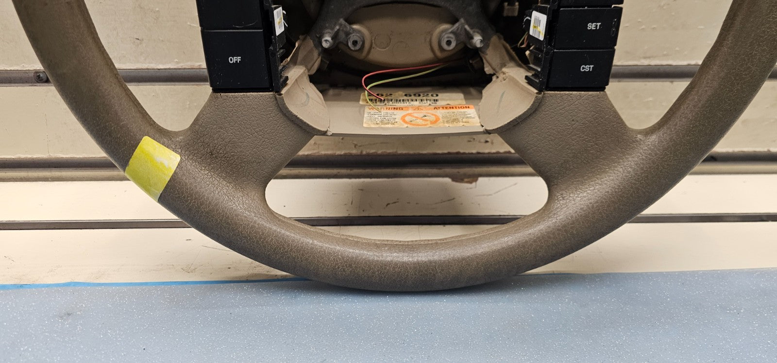 🔥2004-2008 Ford F-150 Tan Leather Wrapped Steering Wheel OEM CONTROL SWITCH TAN