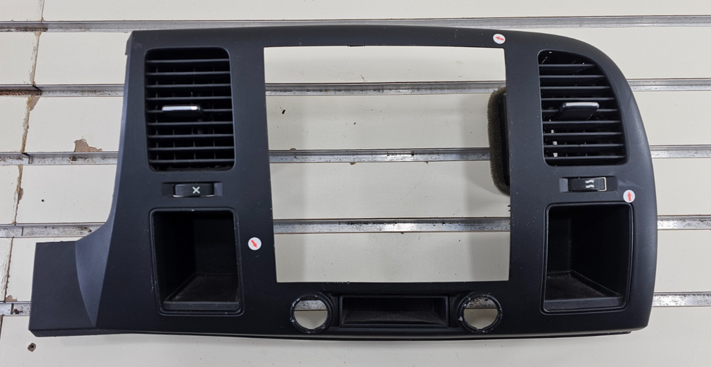 🔥07-14 Silverado SIERRA Center Dash Radio Bezel AC Climate Trim 2 Vent BLACK B6