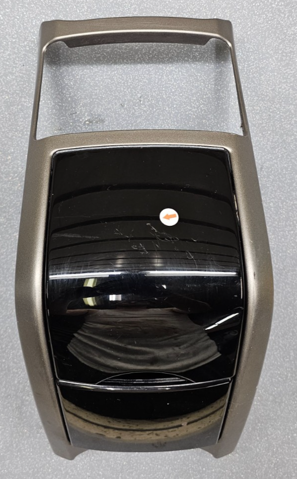 🔥04-09 TOYOTA PRIUS CENTER CONSOLE CUP DRINK HOLDER BEZEL STORAGE SILVER/BLACK
