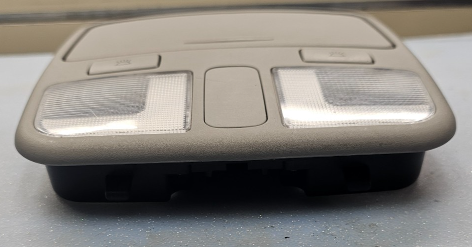 06-10 Hyundai Sonata Overhead Console Dome Map Light Lamp Storage Assembly TAN